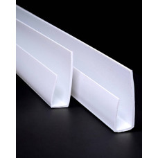 Стартова полоса( профіль торцевий) для гіпсокартону білий 2,5м 10мм