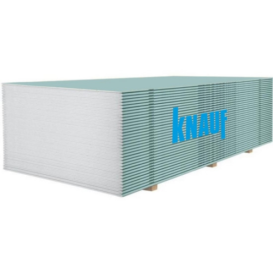 Гіпсокартон вологостійкий стіна Knauf 2500x1200х12,5 мм (Siniat) 19235