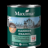 Емаль антикор молоткова 3в1 Maxima 2,3кг Бордо 33911