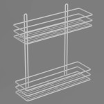 Поличка  в ванну біла 2-ярусна пряма  ПП-35231 71002 Україна