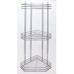 Поличка  в ванну хром 3-ярусна 25см  кут ПВ-25332 Україна