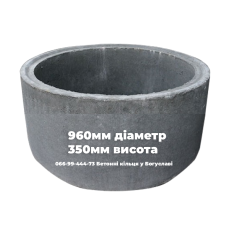 Кільце бетонне (половина) д96 19551