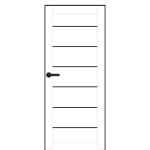Двері міжкім PL-PP-08 Белісіма вайт 80 скло Чорне BLK 50080