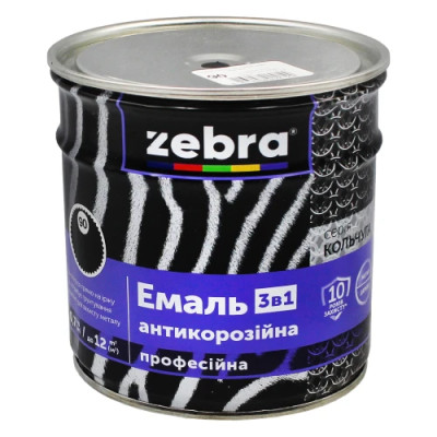 Емаль антикорозійна 3в1 ЗІП чорна 33454 ЗІП Україна 0,70кг (р)