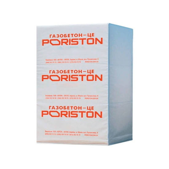 Газоблок PORISTON 300x200x610 мм D400 стіновий (Обухів Аерок) 2.196м3 60шт 179745