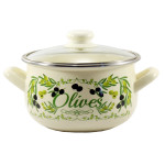 Каструля емаль 5.1л  Оливка 152172