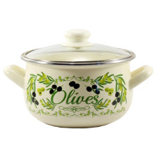 Каструля емаль 5.1л  Оливка 152172