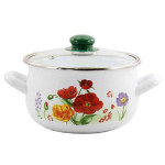 Каструля емаль 5.7л Мак зелений 152417