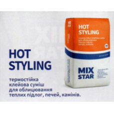 Клей  для плитки термо Мікс Старт25кг для печей, камінів, теплих підлог 19360