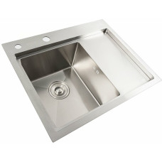 Мойка врізна нерж. HANDMADE HSB  58x48 ПРАВА (товщ. 3/0,8мм) 10180