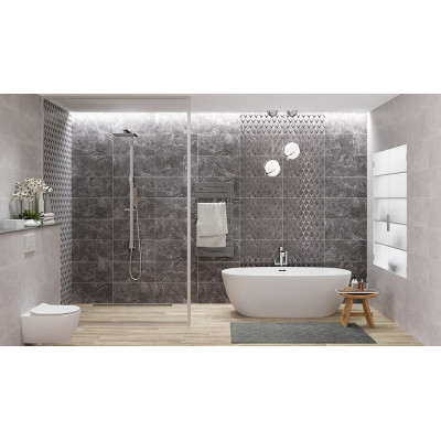 Плитка керамічна Тенеза темна GREY GLOSSY 29.7х60см (0.1782м2) 19528