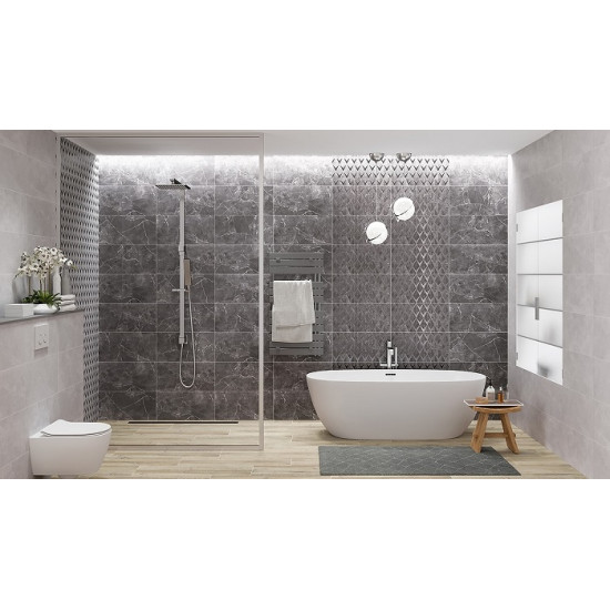 Плитка керамічна Тенеза темна GREY GLOSSY 29.7х60см (0.1782м2) 19528