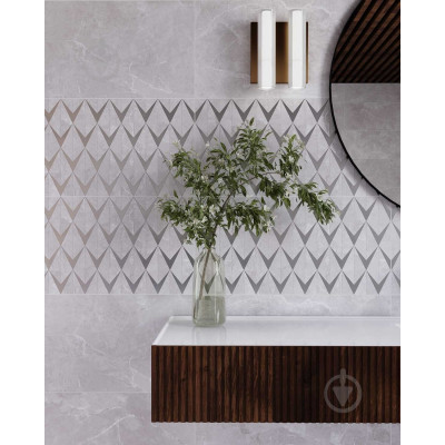 Плитка керамічна Тенеза світла LIGHT GREY GLOSSY 29.7х60см (0.1782м2) 19529