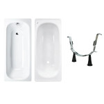 Ванна емаль сталева 170х70х39 Pro Steel з ніжками 10764