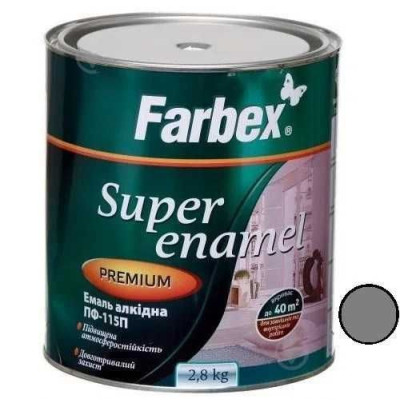 Емаль сіра 0,25кг Farbeх 3300117
