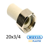 Гайка накидна з латуні зі звар головкою ППР д20х3/4