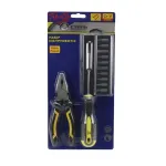 Набір інструментів 14од. Блістер Плоскогубці+Викрутка з бітами Сталь 99730