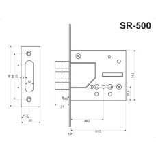 Замок сувальдний 1082 Hisar SP-500 47140