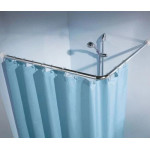 Карниз для ванни 90х90х90 хром кутовий