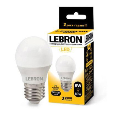 Лед-лампа Леброн 8W Е27 4100К 11-12-58