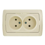 Розетка врізна подвійна Viko Кармен крем 90562055 87193