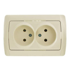 Розетка врізна подвійна Viko Кармен крем 90562055 87193