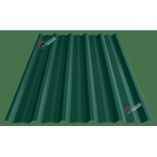 Металопрофіль Зелений 1.5мх1.17 RAL6005 (0,35мм) ПС-12 (ціна за лист) 19595
