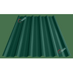 Металопрофіль Зелений 2.0мх1.17 RAL6005 (0,35мм) ПС-12 (ціна за лист) 19596