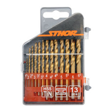 Набір сверл по металу STHOR Титан  13шт 1.5-6.5мм 39999