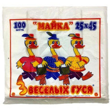 Пакет майка №45 100шт 25х45 см Україна