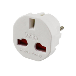 Перехідник американка 13А білий AY-KA 62-23-10 83025
