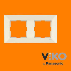 Рамка під вимикач подвійна Viko Мерідіан горизонт 87131