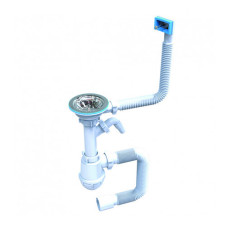 Сифон для умивальника Big відв. для прал. нерж. випуск з перелив. Fonte 77-510 27550