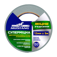 Скотч двосторонній 12мм х 5м Mustang FT125 38050