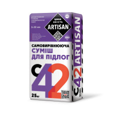 Суміш самовирівнююча для підлоги 25кг С-42 33902 Артісан Україна