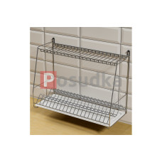 Сушка для посуду хром 60см. 2-ярусна пряма СТ-26222 10682 Україна