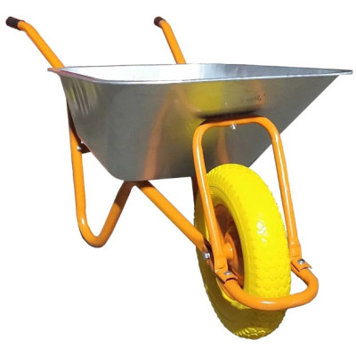 Тачка будівельна одноколісна з посил рамою WB6405 160кг (поліурітан. колесо) 179689