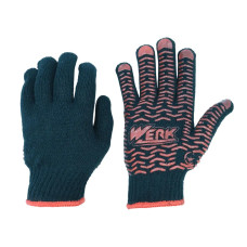 Перчатки роб ХБ чорні ПВХ WE2167H WERK 179653