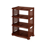 Поличка для взуття 4-ярусна R-пластік коричнева 71009