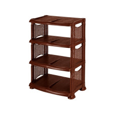 Поличка для взуття 4-ярусна R-пластік коричнева 71009
