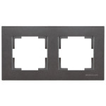 Рамка горизонт двомісна RITA Mutlusan антрацит 47-08-32 87713