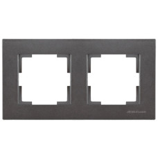 Рамка горизонт двомісна RITA Mutlusan антрацит 47-08-32 87713