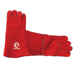 Перчатки червоні замшеві 35см Intertool SP-0156 179657