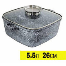 Каструля мармур 2.7л Зауберг квадрат. (індукц) 1220-CR 72844