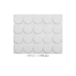 Протектор самоклеючий антиковзкий Vorel 20мм (20шт/наб) білі 74831