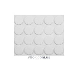 Протектор самоклеючий антиковзкий Vorel 20мм (20шт/наб) білі 74831