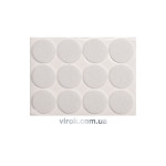 Протектор самоклеючий антиковзкий Vorel 28мм (12шт/наб) білі 391171