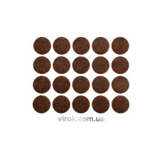Протектор самоклеючий повстяний Vorel 20мм (20шт/наб) коричн. 391173