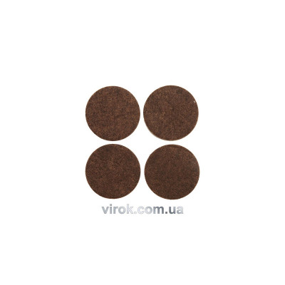 Протектор самоклеючий повстяний Vorel 40мм (4шт/наб) коричн. 391175