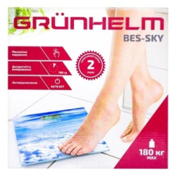 Ваги елек. BES-SKY з батарей. до 180кг 28х28см квадрат. 391180